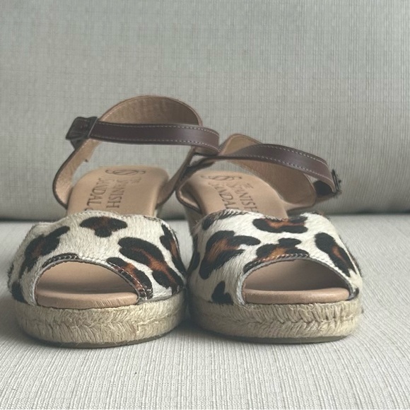 The Spanish Sandal Co. Leopard Print Haircalf Sandals, size 10 (EU 41) - Picture 4 of 7